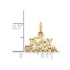 Black Bow Jewelry 14k Yellow Gold I Love My Grandma Charm or Pendant, 15mm - 4 of 4