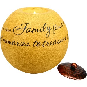 Pavilion Gift Company- Family - 4.5" Globe Candle Holder Family Friends Memories Tealight Candle Holder Home Decor - 1 of 4