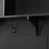 Acekool Modern Hall Tree with Storage Cabinet, 2 Large Drawers, Wide Bench & 5 Hooks, Entryway Organizer for Living Room, Black - 2 of 4