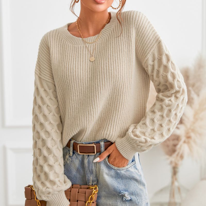Women's Long Sleeve Honeycomb Knit Pullover Sweater - Cupshe, 6 of 7
