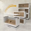 GlasFlength Decorative Storage Cabinets, Stylish and Functional Storage for Living Room, Bedroom, Living Room, Kitchen, White, 25.59”*15.35”*42.51" - 3 of 4