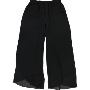 Alex Evenings Womens Sheer Elastic Waist Gaucho Dress Pants - 1 of 2