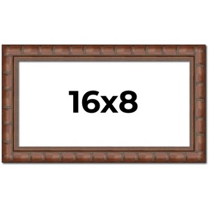 PosterPalooza | 16x8 Modern Bamboo Picture Frame, UV Acrylic, 5 Finishes - 1 of 4