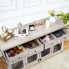 58 Inch Dog Crate Furniture – 2 Room Indoor Kennel with Large Drawers, Durable Pet House - 4 of 4