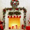 6 FT Christmas Garland with Lights,Battery Operated with Stars,Flower,Berry Branches,20 LED Lights,Christmas Decor Mantle Fireplace Indoor Outdoor - 3 of 4
