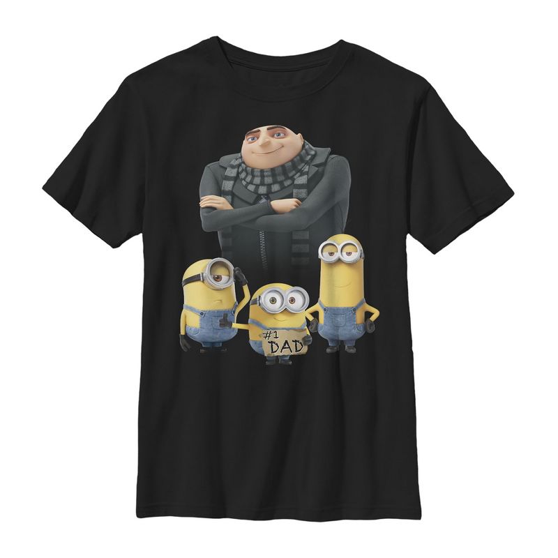 Boy's Despicable Me Father's Day #1 Dad T-Shirt, 1 of 5
