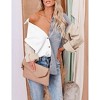 Coolmee Women's Corduroy Button Down Shirts Boyfriend Long Sleeve Oversized Blouses Tops - 3 of 4