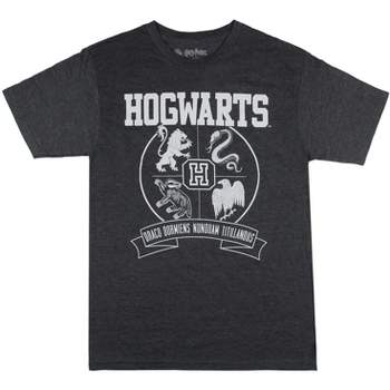 Harry Potter Men's Hogwarts School Classic Animal Crest Logo T-Shirt