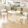 FONTOI End Tables, 39" Round Wooden Side Table with Non-slip Foot Pads, Couch Side Table for Bedroom Living Room, White, 39.3"*29.5"*39.3" - 2 of 4