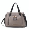 MKF Collection Elise Vegan Leather Color-block Women’s Satchel Bag by Mia K - Pewter Black - 2 of 4