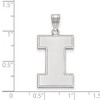 Black Bow Jewelry Sterling Silver Illinois Fighting Illini NCAA Extra Large Pendant - 2 of 3
