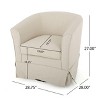 Christopher Knight Home Cecilia Modern Swivel 28.75" Barrel Club Chair - 3 of 4