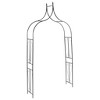 vidaXL Weather-Resistant Garden Arch - Sturdy and Elegant Iron Structure, Ideal for Climbing Plants and Special Occasions, Easy Assemble - Dark Green - 2 of 4