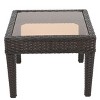 GDFStudio Vincent Outdoor Wicker 3 Piece Chat Set with Cushions - 4 of 4