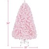 Yaheetech Pre-lit Flocked Artificial Christmas Tree Snow Frosted Christmas Tree - 3 of 4