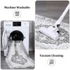 Garvee Washable Vintage Floral Area Rug 5x7'- Non-Slip Print, Non-Shedding, Soft Foldable Carpets,Gray - 4 of 4