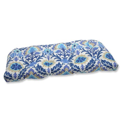 Outdoor Seat Pillow Perfect Cushion - Blue/Off-White