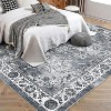 Machine Washable Rug, Foldable Velvet Carpet with Non-Slip Backing, Low Pile Soft Vintage Print, Ideal for Living Room and Bedroom. - 2 of 4