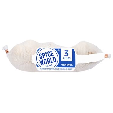 Spice World Fresh Whole Garlic - 3ct Bag