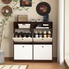 TIRAMISUBEST 4-Drawer Shoe Cabinet - Freestanding Storage Organizer with Flip Doors & Anti-Tip Design for Entryway/Hallway - 4 of 4