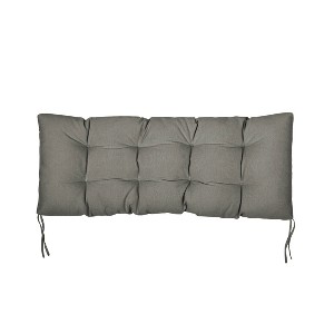 55" x 18" x 2" Sunbrella Canvas Tufted Outdoor Bench Cushion - Sorra Home - 1 of 2