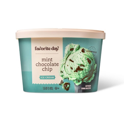 mint chocolate chip ice cream tub