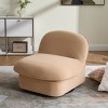 Racxily Swivel Accent Chair - Comfy Swivel Accent Chair: Pumpkin-Shaped,360° Swivel,Wood Frame, Velvet Upholstery for Office/Living Room,khaki - 2 of 4