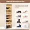 GARPROVM 9-Tier 18 Pairs Foldable Shoe Rack Organizer Storage Containers with Lids - 3 of 4