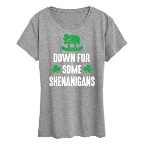 Women's - Instant Message - Down For Some Shenanigans Short Sleeve Graphic T-Shirt - 1 of 4