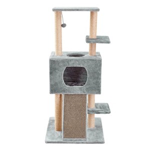 Two by Two Bloomington - Gray Scratching Post Cat Furniture - 52.5 in. Tall - 1 of 4