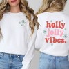 Simply Sage Market Women's Graphic Sweatshirt Retro Holly Jolly Vibes Front and Back - 2 of 4