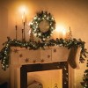 Sullivans Artificial 24" Flocked LED Pine Christmas Wreath with Pinecones, Green, Indoor Christmas Decor - 4 of 4