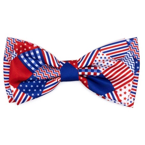 The Worthy Dog Americana Bow Tie Adjustable Collar Attachment Accessory ...