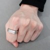 Slickblue Trendy Polished Stainless Steel Ring with Clear Grade CZ for Men - Sleek Fashion Jewelry, Size 8-13 - 2 of 4