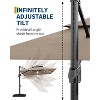 GustoWave 10' x 10' Patio Umbrella with LED Lights and Base for Garden - 3 of 4
