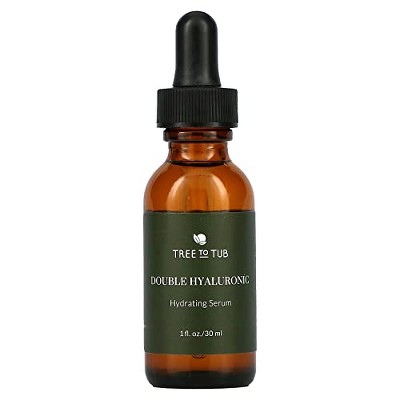 Tree To Tub Double Hyaluronic Acid Serum - Anti-Aging, Hydrating Serum for Face with 2 Types of Hyaluronic Acid - For Fine Lines & Dry, Sensitive Skin