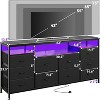 10 Drawer Dresser TV Stand for 65 70 75 Inch TV, 63" W Long Wide Chest of Drawers, Fabric Storage Organizer Drawer Unit - 2 of 4