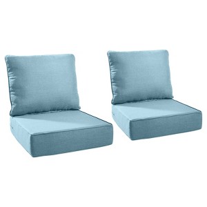 Buenhomino 6-inch Outdoor Cushion Set, 24"x24" Replacement Water Resistant Zippered Cushion for Chairs,8 Colors - 1 of 4