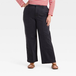 Women's High-Rise Wide Leg Pants - Universal Thread™ - 1 of 3