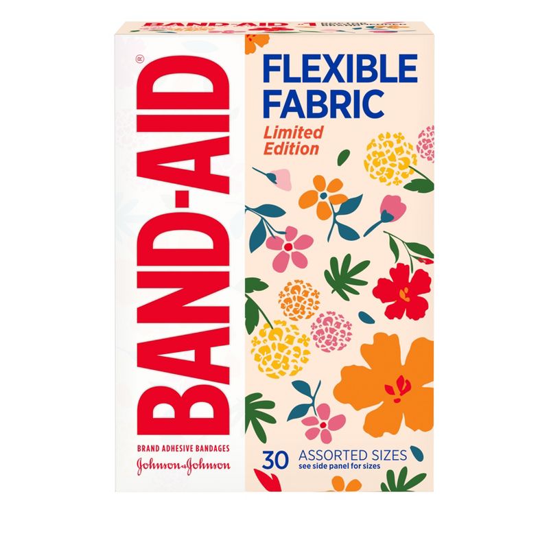 Band-Aid Brand Flexible Fabric Bandages - Wildflower - Assorted Sizes - 30 ct, 1 of 11