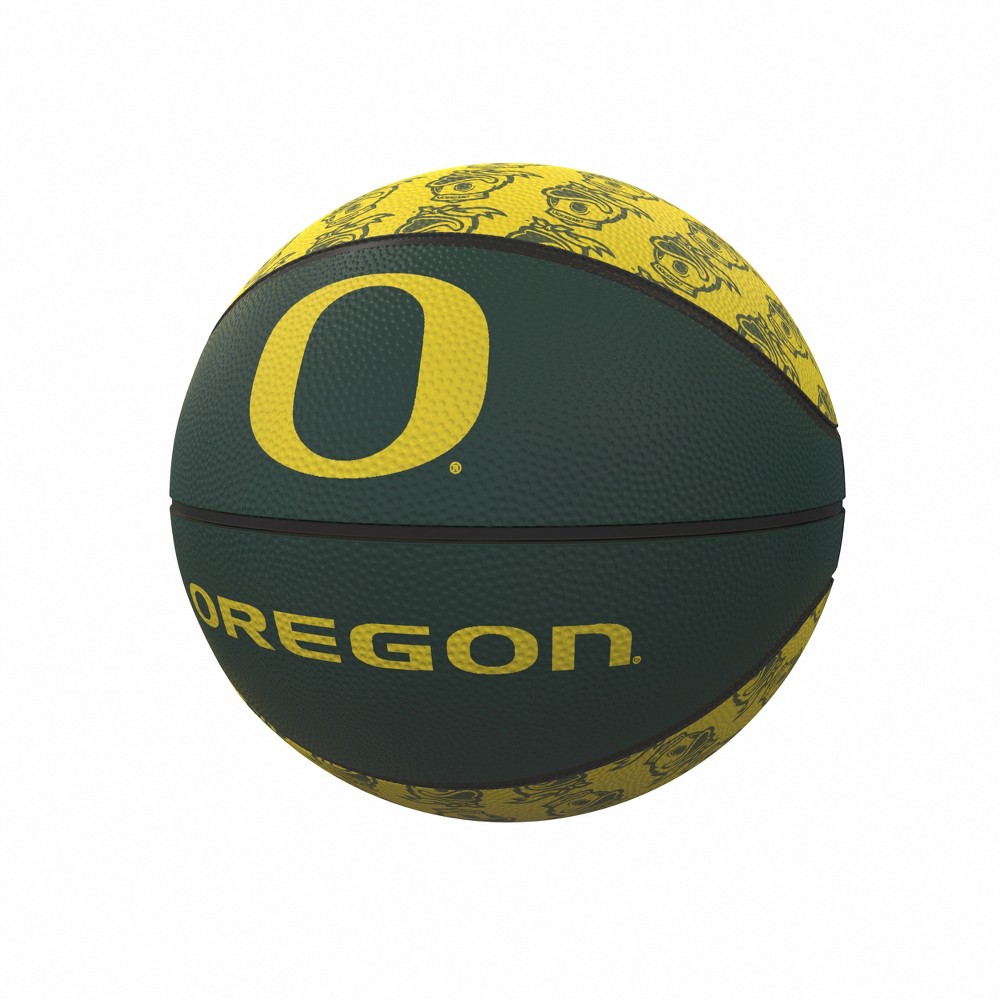 NCAA Oregon Ducks Repeating Logo Mini-Size Rubber Basketball: 7.5" Diameter, Ages 5+