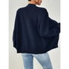 Coolmee Women's Chunky Knit Open Front Sweater Long Sleeve Button Loose Short Cardigan Outerwear Coats - 4 of 4