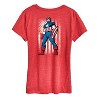 Women's - Marvel - Captain America Retro Distressed Flag Short Sleeve Graphic T-Shirt - 2 of 4