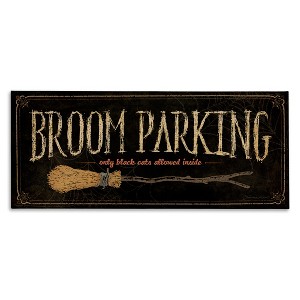 Stupell Industries Broom Parking Black Cats Allowed, 48" x 20" - 1 of 4