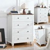 White Storage Chest, 4 Drawers with Brushed Handles - 3 of 4