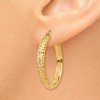 Black Bow Jewelry 3.5mm, 14k Yellow Gold Diamond-cut Hoops, 28mm (1 1/10 Inch) - 3 of 4