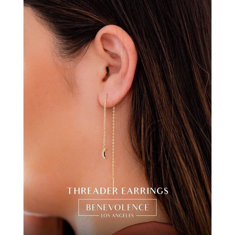 Benevolence LA 14k Gold Chain Earrings for Women, 3 of 7