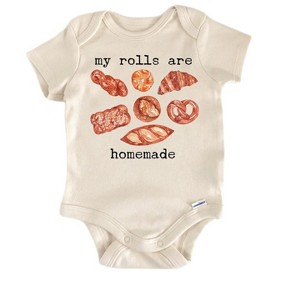 Rolls Homemade Bread Cooking Baking - Baby Boy Girl Clothes Onesie® Funny Newborn GS1 - 1 of 4