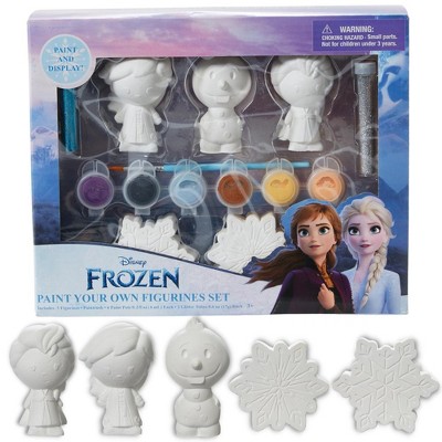 Disney Frozen DIY Paint Your Own Figurines Arts and Crafts Set for Girls - Elsa, Anna, Olaf, Snowflakes
