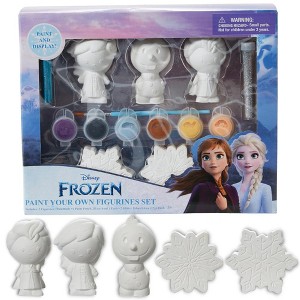 Disney Frozen DIY Paint Your Own Figurines Arts and Crafts Set for Girls - Elsa, Anna, Olaf, Snowflakes - 1 of 4